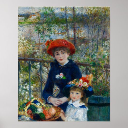Renoir - twee zussen (op het terrein) poster (Voorkant)
