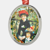 Renoir - Twee zusters op het terras Metalen Ornament (Links)