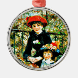 Renoir - Twee zusters op het terras Metalen Ornament