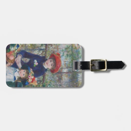 Renoir Twee Zusters Terras Frans Impressionisme Bagagelabel (Voorkant horizontaal)