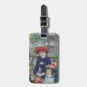 Renoir Twee Zusters Terras Frans Impressionisme Bagagelabel (Voorkant verticaal)