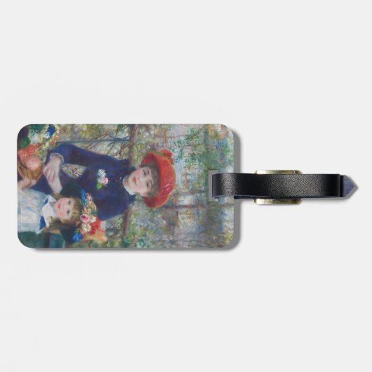 Renoir Twee Zusters Terras Frans Impressionisme Bagagelabel (Achterkant horizontaal)