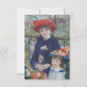 Renoir Twee Zusters Terras Frans Impressionisme Bedankkaart (Achterkant)