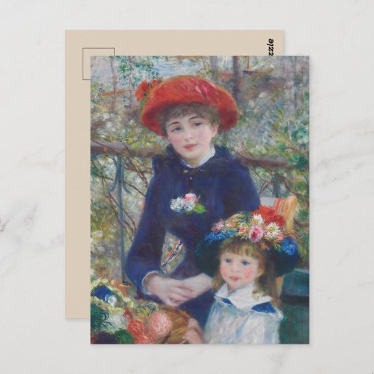 Renoir Twee Zusters Terras Frans Impressionisme Briefkaart (Voorkant / Achterkant)