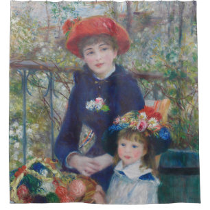 Renoir Twee Zusters Terras Frans Impressionisme Douchegordijn