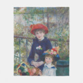 Renoir Twee Zusters Terras Frans Impressionisme Fleece Deken (Voorkant)