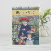 Renoir Twee Zusters Terras Frans Impressionisme Kaart (Staand voorkant)