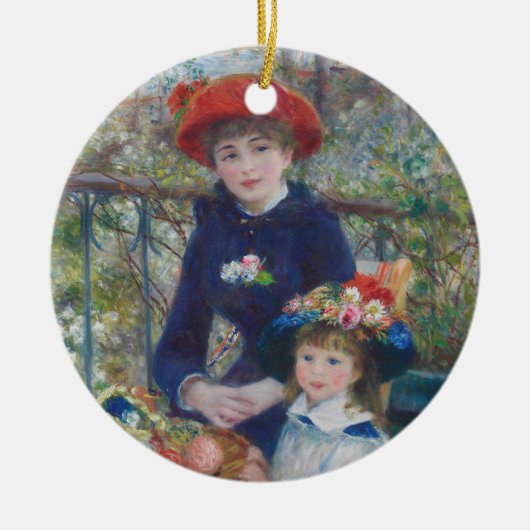 Renoir Twee Zusters Terras Frans Impressionisme Keramisch Ornament (Voorkant)