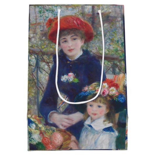 Renoir Twee Zusters Terras Frans Impressionisme Medium Cadeauzakje (Achterkant)
