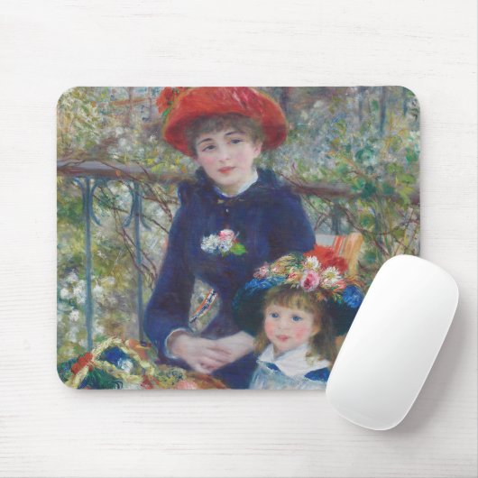 Renoir Twee Zusters Terras Frans Impressionisme Muismat (Met muis)