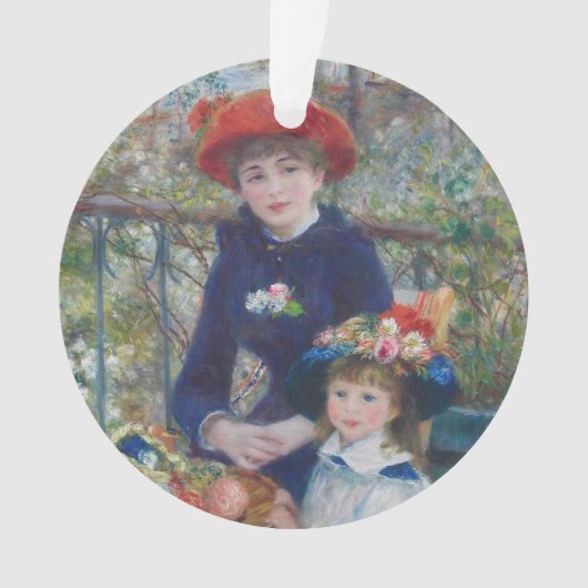 Renoir Twee Zusters Terras Frans Impressionisme Ornament (voorkant)