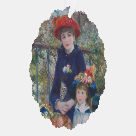 Renoir Twee Zusters Terras Frans Impressionisme Ornament Kaart (Rechts)