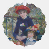 Renoir Twee Zusters Terras Frans Impressionisme Ornament Kaart (Achterkant)