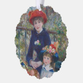 Renoir Twee Zusters Terras Frans Impressionisme Ornament Kaart (Links)