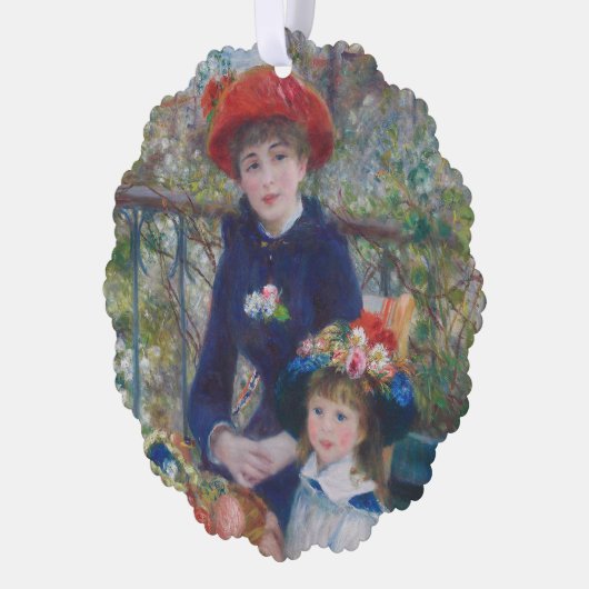 Renoir Twee Zusters Terras Frans Impressionisme Ornament Kaart (Links)