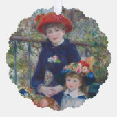 Renoir Twee Zusters Terras Frans Impressionisme Ornament Kaart (Voorkant)