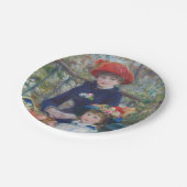 Renoir Twee Zusters Terras Frans Impressionisme Papieren Bordje (Gekanteld)