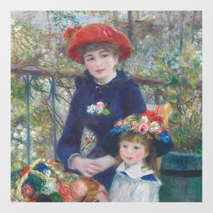 Renoir Twee Zusters Terras Frans Impressionisme Raamsticker