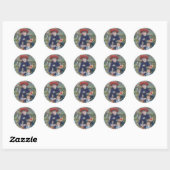 Renoir Twee Zusters Terras Frans Impressionisme Ronde Sticker (Vel)