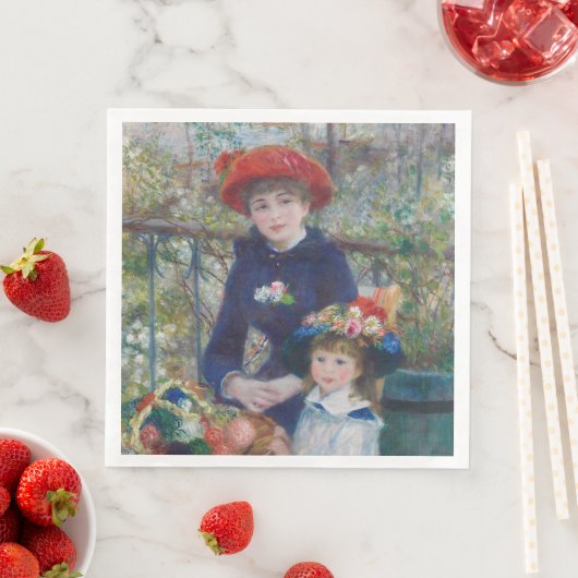 Renoir Twee Zusters Terras Frans Impressionisme Servet (Insitu)