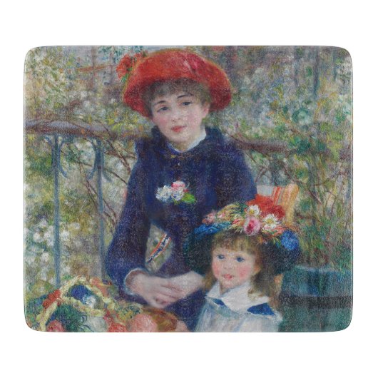 Renoir Twee Zusters Terras Frans Impressionisme Snijplank (Voorkant)