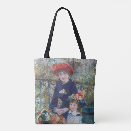 Renoir Twee Zusters Terras Frans Impressionisme Tote Bag (Achterkant)