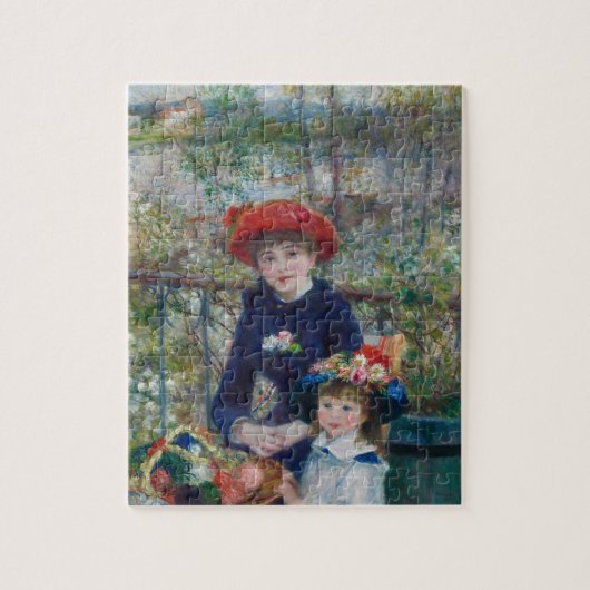 Renoir Twee Zusters Terras Impressionisme Schilder Legpuzzel (Verticaal)