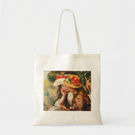 Renoir Two Girls Reading in de Canvas tas van de t (Voorkant)