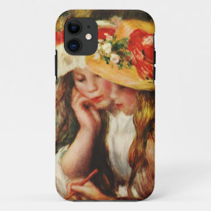 Renoir Two Girls Reading in de Garden iPhone Case
