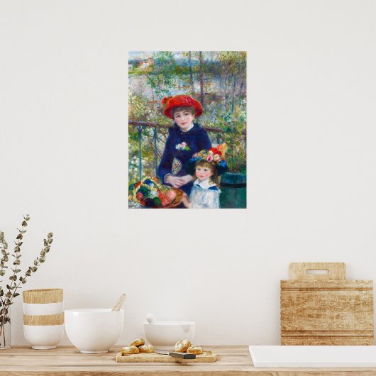 Renoir Two Sisters Fine Art Painted Restored Poster (Keuken)