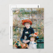 Renoir Two Sisters on Terrace  Fine Art Briefkaart (Voorkant / Achterkant)