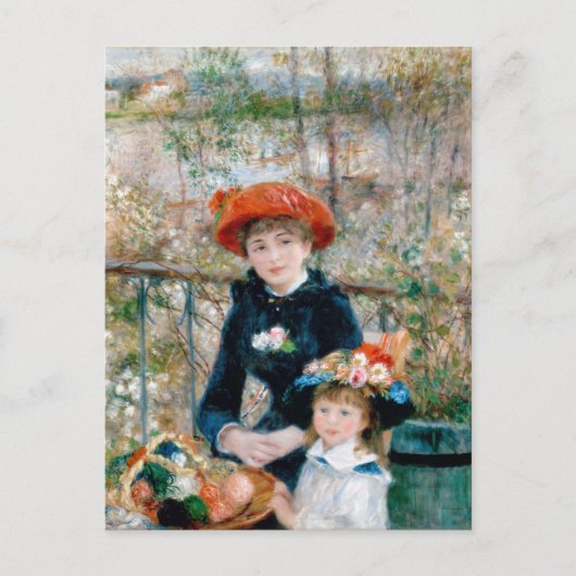 Renoir Two Sisters on Terrace  Fine Art Briefkaart (Voorkant)