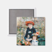 Renoir Two Sisters on Terrace  Fine Art Magneet (Voorkant / Achterkant)