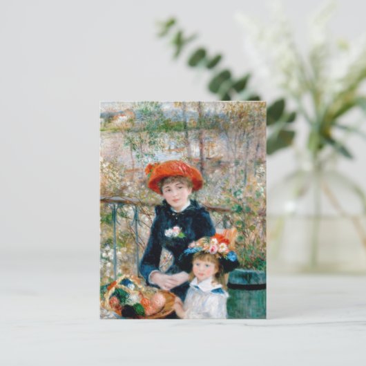 Renoir "Two Sisters (on the Terrace)" Briefkaart (Staand voorkant)
