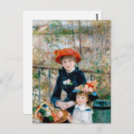 Renoir "Two Sisters (on the Terrace)" Briefkaart (Voorkant / Achterkant)