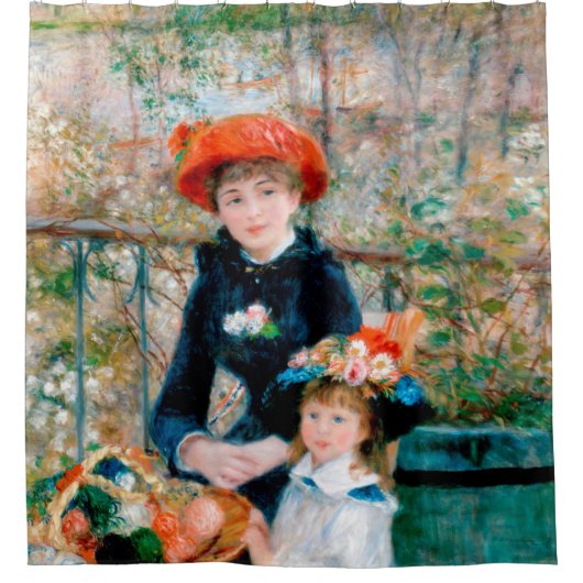 Renoir "Two Sisters (on the Terrace)" Douchegordijn (Voorkant)