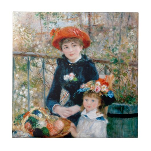 Renoir "Two Sisters (on the Terrace)" Tegeltje (Voorkant)