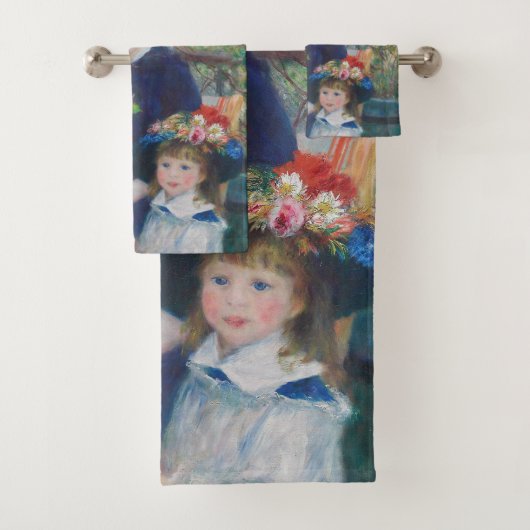 Renoir Two Sisters Terrace Frans Impressionisme Bad Handdoek (Insitu)