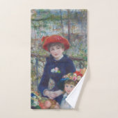 Renoir Two Sisters Terrace Frans Impressionisme Bad Handdoek (Handdoek)
