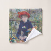 Renoir Two Sisters Terrace Frans Impressionisme Bad Handdoek (Wasdoekje)