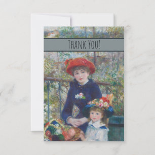 Renoir Two Sisters Terrace Frans Impressionisme Bedankkaart