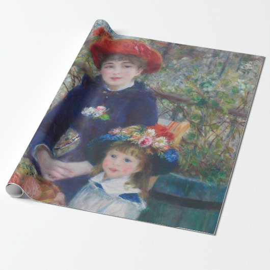 Renoir Two Sisters Terrace Frans Impressionisme Cadeaupapier (Uitgerold)