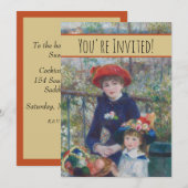 Renoir Two Sisters Terrace Frans Impressionisme Kaart (Voorkant / Achterkant)