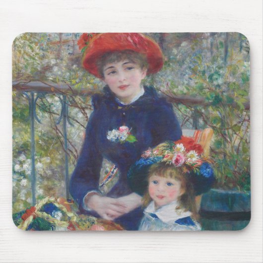 Renoir Two Sisters Terrace Frans Impressionisme  Muismat (Voorkant)