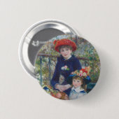 Renoir Two Sisters Terrace Frans Impressionisme  Ronde Button 5,7 Cm (Voorkant /achterkant)