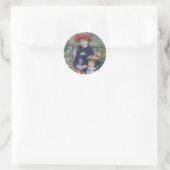 Renoir Two Sisters Terrace Frans Impressionisme Ronde Sticker (Tas)