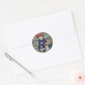 Renoir Two Sisters Terrace Frans Impressionisme Ronde Sticker (Envelop)