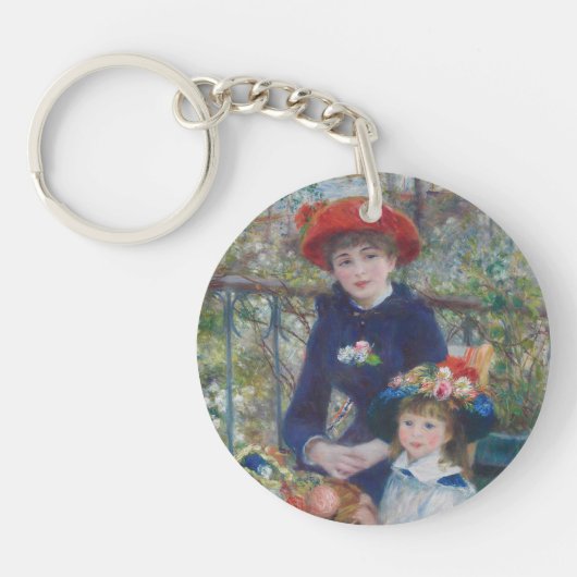 Renoir Two Sisters Terrace Frans Impressionisme Sleutelhanger (Voorkant)