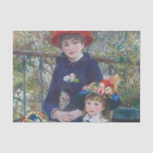 Renoir Two Sisters Terrace Frans Impressionisme Tissuepapier (Voorkant)