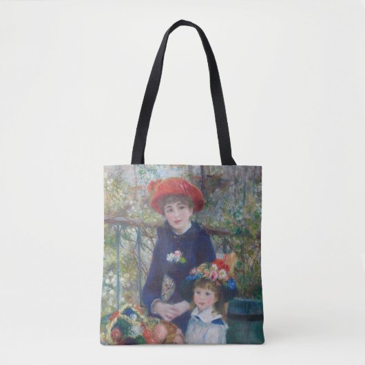 Renoir Two Sisters Terrace Frans Impressionisme Tote Bag (Voorkant)